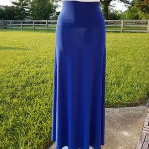 LuLaRoe Brilliant Blue Maxi Skirt Sz 3X
